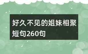 好久不見的姐妹相聚短句260句