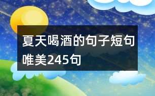 夏天喝酒的句子短句唯美245句