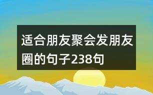 適合朋友聚會發(fā)朋友圈的句子238句