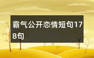 霸氣公開戀情短句178句