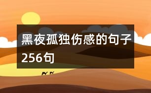 黑夜孤獨(dú)傷感的句子256句