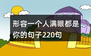 形容一個人滿眼都是你的句子220句