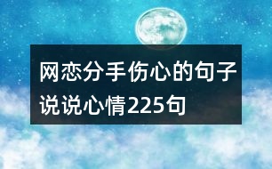 網(wǎng)戀分手傷心的句子說說心情225句