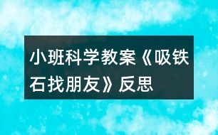 小班科學(xué)教案《吸鐵石找朋友》反思