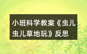 小班科學(xué)教案《蟲(chóng)兒蟲(chóng)兒草地玩》反思