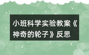 小班科學(xué)實驗教案《神奇的輪子》反思