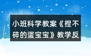 小班科學(xué)教案《捏不碎的蛋寶寶》教學(xué)反思