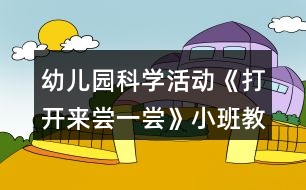 幼兒園科學(xué)活動(dòng)《打開(kāi)來(lái)嘗一嘗》小班教案