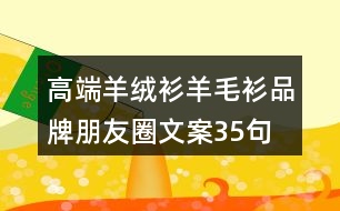 高端羊絨衫、羊毛衫品牌朋友圈文案35句