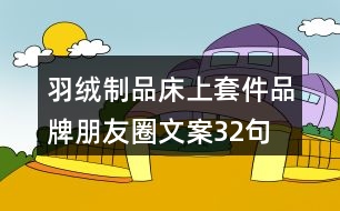 羽絨制品、床上套件品牌朋友圈文案32句