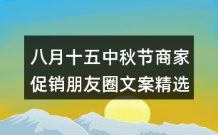 八月十五中秋節(jié)商家促銷朋友圈文案精選32句