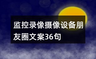 監(jiān)控錄像、攝像設(shè)備朋友圈文案36句