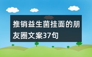 推銷益生菌掛面的朋友圈文案37句