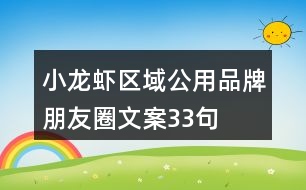 小龍蝦區(qū)域公用品牌朋友圈文案33句