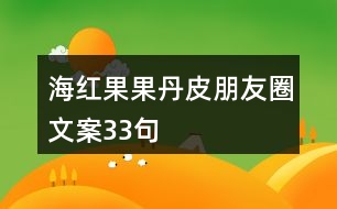 海紅果果丹皮朋友圈文案33句