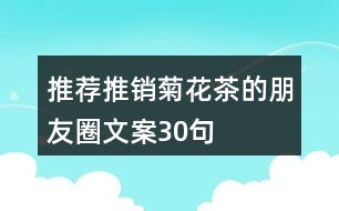 推薦推銷菊花茶的朋友圈文案30句