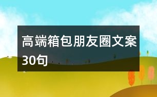 高端箱包朋友圈文案30句