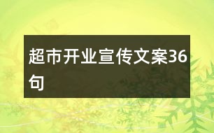 超市開(kāi)業(yè)宣傳文案36句