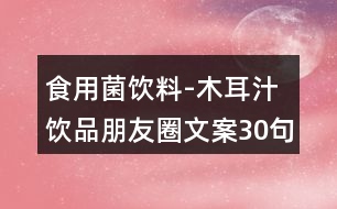 食用菌飲料-木耳汁飲品朋友圈文案30句