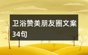 衛(wèi)浴贊美朋友圈文案34句