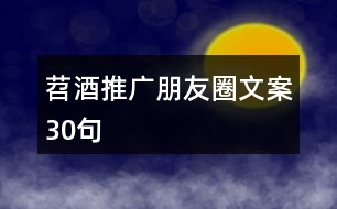 苕酒推廣朋友圈文案30句