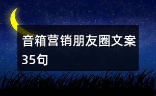 音箱營銷朋友圈文案35句