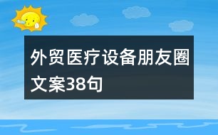 外貿(mào)醫(yī)療設(shè)備朋友圈文案38句