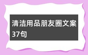 清潔用品朋友圈文案37句