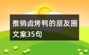 推銷(xiāo)鹵烤鴨的朋友圈文案35句