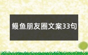 鰻魚朋友圈文案33句