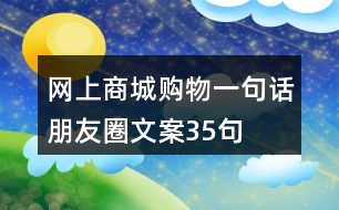 網(wǎng)上商城購物一句話朋友圈文案35句