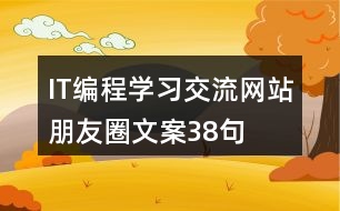 IT編程學習交流網(wǎng)站朋友圈文案38句