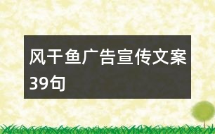 風(fēng)干魚(yú)廣告宣傳文案39句