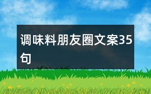 調味料朋友圈文案35句