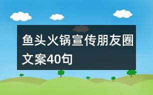 魚頭火鍋宣傳朋友圈文案40句