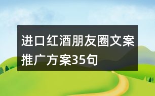 進口紅酒朋友圈文案推廣方案35句