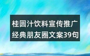 桂圓汁飲料宣傳推廣經(jīng)典朋友圈文案39句