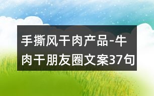 手撕風干肉產品-牛肉干朋友圈文案37句