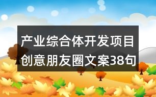 產(chǎn)業(yè)綜合體開發(fā)項(xiàng)目創(chuàng)意朋友圈文案38句