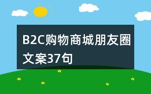 B2C購物商城朋友圈文案37句