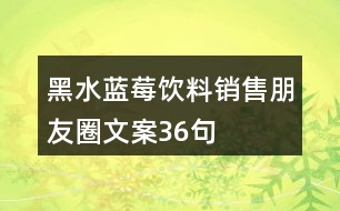 黑水藍(lán)莓飲料銷(xiāo)售朋友圈文案36句