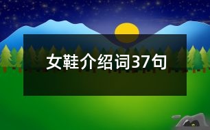 女鞋介紹詞37句