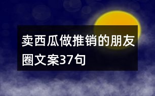 賣(mài)西瓜做推銷(xiāo)的朋友圈文案37句