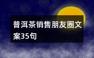 普洱茶銷(xiāo)售朋友圈文案35句