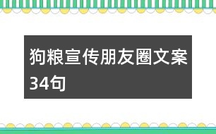 狗糧宣傳朋友圈文案34句