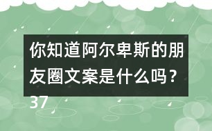 你知道阿爾卑斯的朋友圈文案是什么嗎？37句