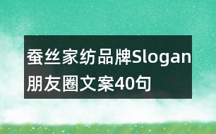 蠶絲家紡品牌Slogan朋友圈文案40句