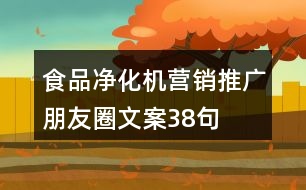 食品凈化機(jī)營(yíng)銷推廣朋友圈文案38句