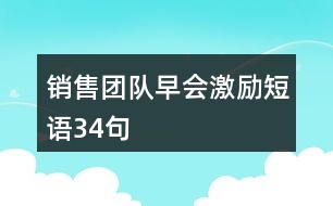 銷售團(tuán)隊(duì)早會(huì)激勵(lì)短語(yǔ)34句