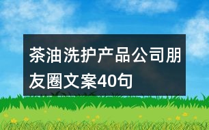 茶油洗護產(chǎn)品公司朋友圈文案40句